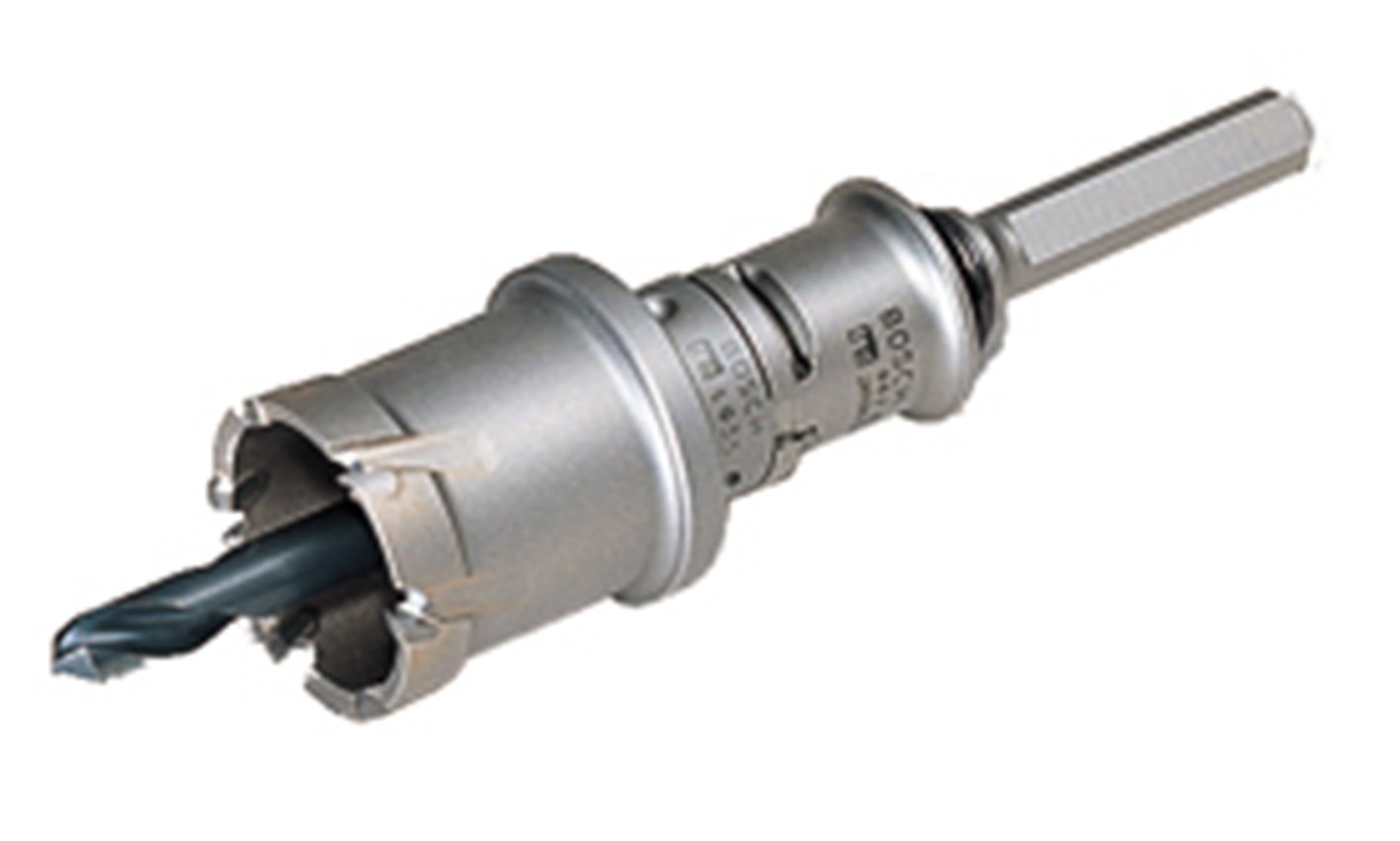 Bosch Polyclick System PFH-021SR Carbide Deep Hole Saw Set, 0.8 inch (21 mm) Diameter, Straight Shank