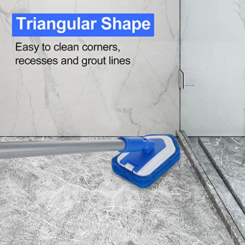 2 Pcs Cleaning Tub and Tile Scrubber Brush Refill Replacement Head Shower Brush Attachment Scrubber for Bathroom Bathtub Shower Cleaning Fit Lalafancy Scrub Brush - Thumbnail 2