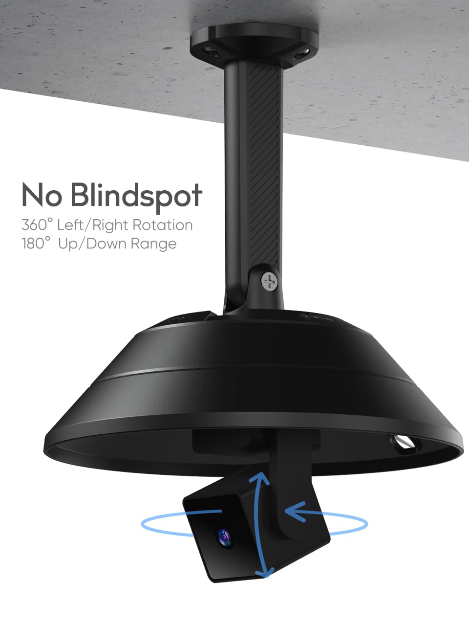 Gcioii Wandhalterung und wetterfeste Schutzhülle für WYZE Cam Pan V3/V2/V1, Blink Mini Pan-Tilt, Eufy Cam E220, Kasa Indoor Pan und Tapo C200 (1 Packung schwarz, Kamera nicht im Lieferumfang
