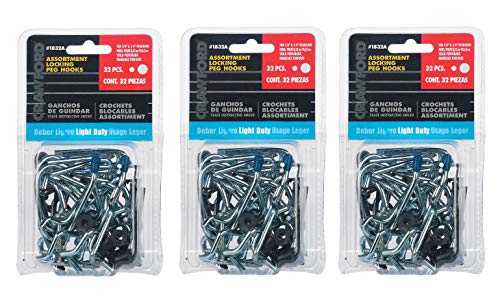 Crawford Silver Steel Peg Hooks 32 pk