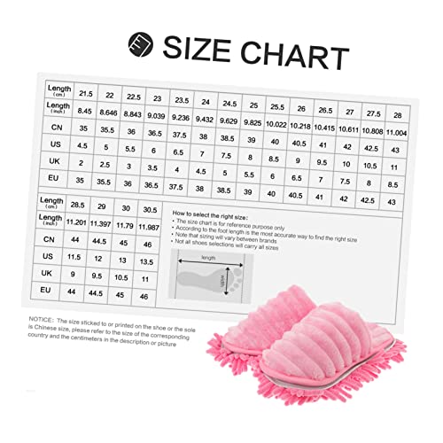 Cabilock 1pair Furry Stripes Floor Cleaning Slippers Detachable Microfiber Mopping Slipper for Women for Effortless Dust and Dirt Removal4