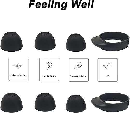 Miniatura 5 de Auriculares de repuesto para Galaxy Buds FE, auriculares de silicona suave, tamaño mixto, accesorios de piel con cubierta de goma flexible, 5 pares,