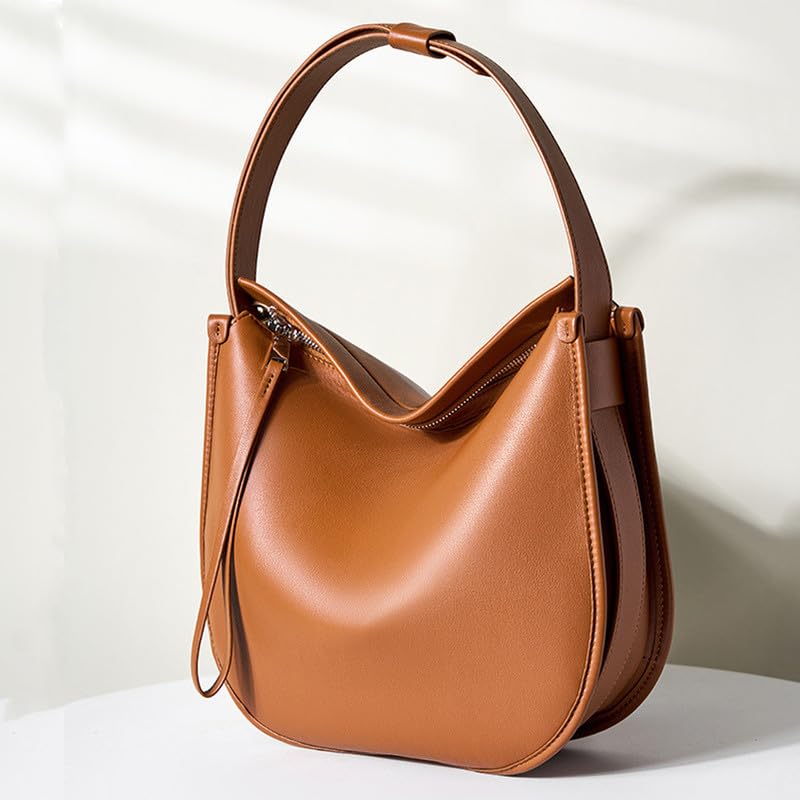 Bolsas de Hombro de Cuero para Las Mujeres de la Moda del Embrague Bolso Hobo Tote Bolso Crossbody con Cierre de Cremallera
