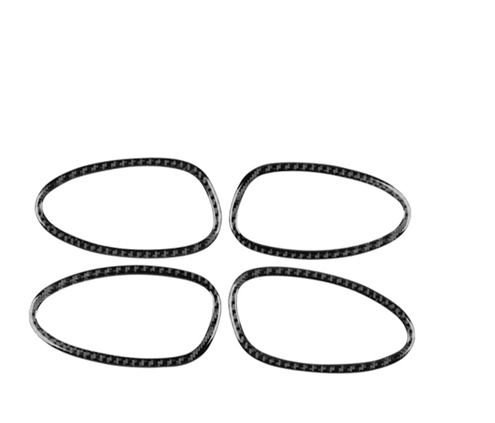Car Trim Accessories for Seat for Leon for Altea 2005-2012 LHD RHD Car Door Handle Switch Trim Soft Carbon Fiber Sticker(Black Carbon)