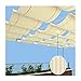 YJFENG Rétractable Kit De Couverture D'ombre, Pergola Remplacement Kits D'auvent, Toit Vague Voile D'ombre, Fil Coulissant Respirant Store pour Deck Jardin Carport (Color : Beige, Size : 1.3x8m)