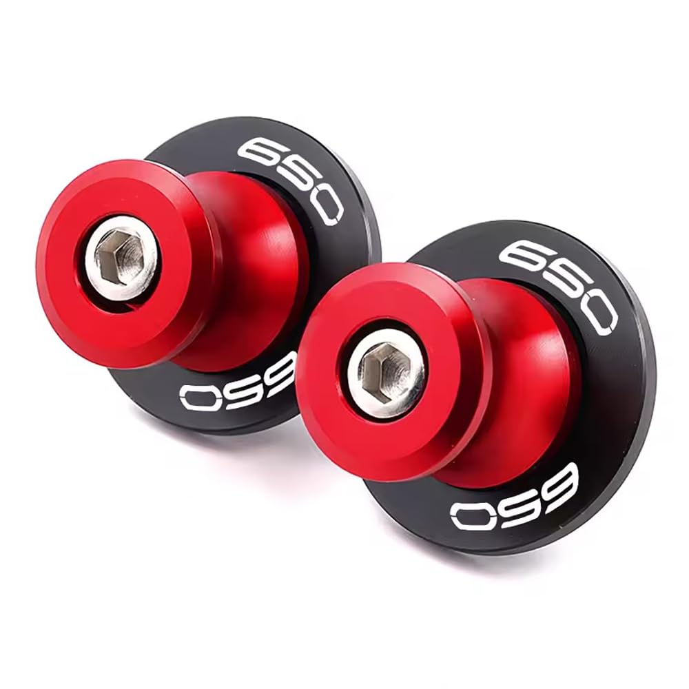 Brazos oscilantes M8 para Z650 Z Ninja 650 2025 2024 2017-2023 Versy650 Basculante de Deslizadores Tornillos del Soporte Diábolos Accesorios,carretes M8,Adaptador de oscilantes (Rojo)