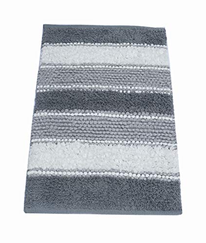 Chardin Home Newport Soft And Durable Tissue Chenille Rug Cotton Poly Blended Bathroom Mat Or Accent Rug 20 W X 32 L Gray White Wantitall