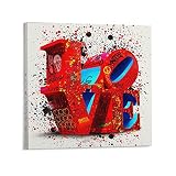 Banksy Graffiti Love Letterings Pop Art Posters Canvas Wall Art Prints for Wall Decor Room Decor Bed