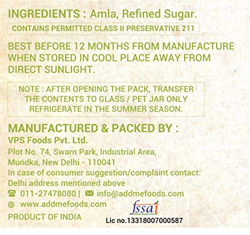 Image of Add me Fresh & Homemade Seedless Dry Amla Murabba 750G Without Sugar Syrup, Immunity Booster Pack.