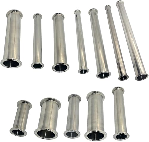 Miniatura 6 de Tubería redonda inconsútil del acero inoxidable 316, tubo OD 1.5 ", longitud de 4"/102MM, carrete sanitario del trío del trébol de 1.5" con el