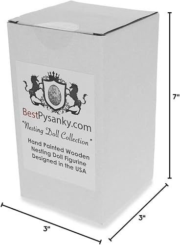 Miniatura 10 de BestPysanky Juego de 6 muñecas anidables de madera de Papá Noel de 5.5 pulgadas