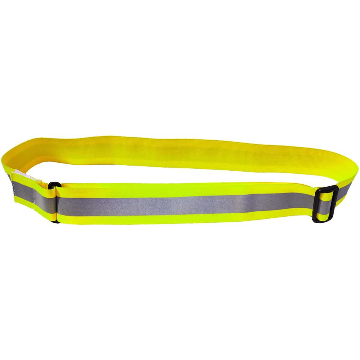 Reflective Elastic Belt w/Hook & Loop Closure-Neon Yellow