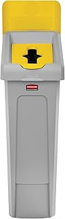 Rubbermaid Commercial Products SLIM JIM Recycling Station 1-Stream Bottles/Cans Bin/Can/Kit/Station, 23 GAL, for Kitchens/Classrooms/Offices/Back of House/Higher Education/Commercial Facilities