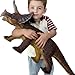 Gzsbaby Dinosaurs King Giant Triceratops Dinosaur Toy – 32 inches Realistic Lifelike Dinosaur Figure, Jumbo Dino Toys for Kids Toddler 3-5 5-7 Years, Perfect Party Favors, Birthday Gifts