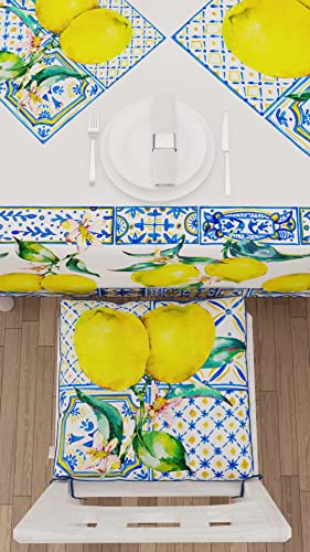 PETTI Artigiani Italiani - Stain-Resistant Kitchen Tablecloth, Vietri 01, X12 Seats (140 x 240 cm), 100% Made in Italy - Image 3