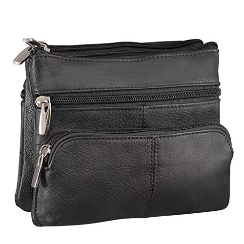 Silver Fever - Bolsa de cuero para bicicleta, acordeón, correa cruzada, teléfono