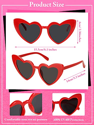 Flutesan 12 Pack Bachelorette Sunglasses Bride Bridesmaid Heart Shaped Sunglasses Women Eyeglasses for Party2