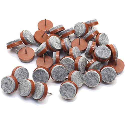 40pcs Round Heavy Duty Nail-on Anti-Sliding Felt Pad for Furniture Chair Table Leg
