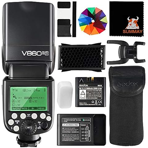 GODOX V860IIS Speedlite HSS 1/8000S GN60 2000mAh Wiederaufladbare Akku TTL Kamera Blitz Blitzgerät für Sony DSLR Kamera A6000 A6300 A6500 A7II A7RII A7RIII Cover