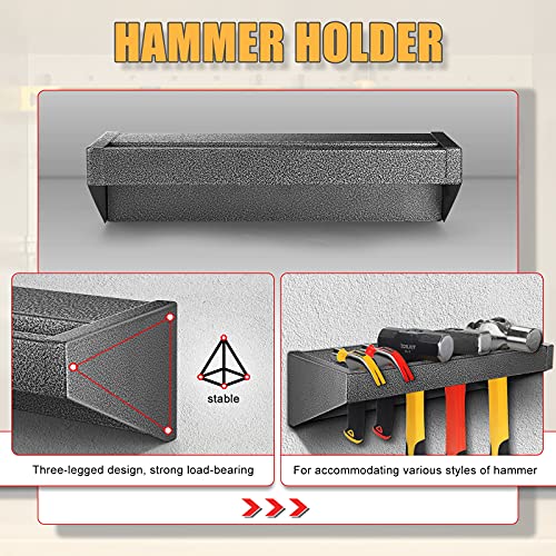 Screwdriver Organizer，Metal Screwdriver Organizers, Hammer Rack，Pliers Organizer, Wall Mounted Tool Organizers For Workshop，Set Of 3 Tool Holder Organizer For Workbench #TOP4