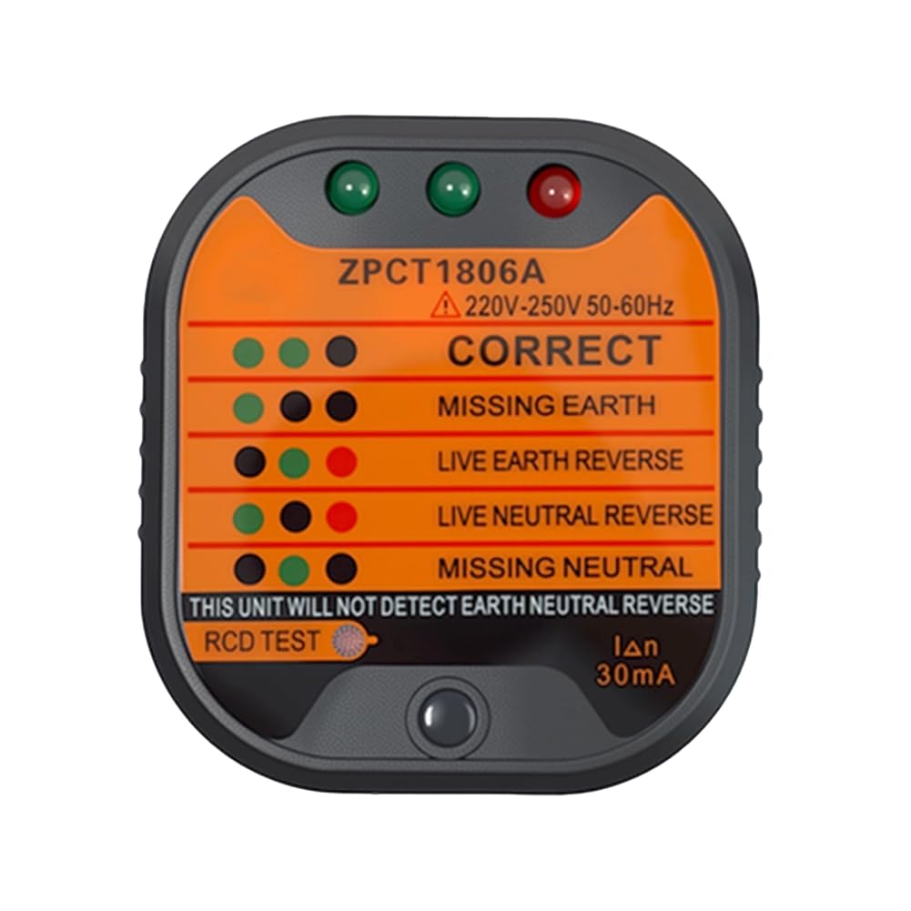 Jnchdghwa As Shown Uk For Plug Socket Tester Electrical For Plug Tester With Lcd Indicator Circuit Tester For Plug Socket Testing Uk Plug