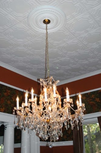 Faux Decorative Ceiling Tile - 20X20" Caracas White Foam #TOP2