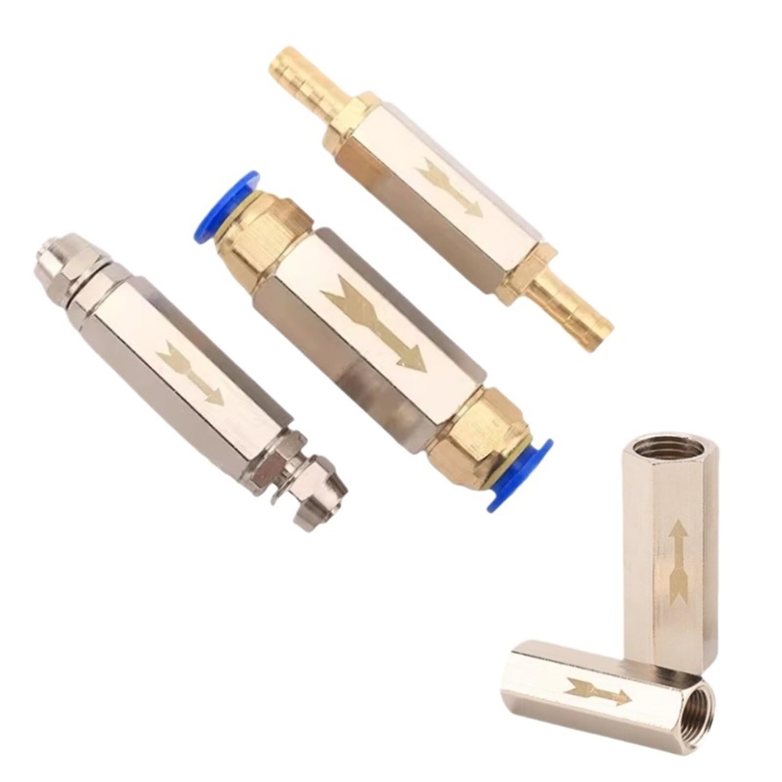 Uyzndkvsi Cv-02 6Mm Check Valve 6Mm 8Mm 10Mm 12Mm 1-Way Valve 1/8" 1/4" 3/8" 1/2"(Cv-02 6Mm)