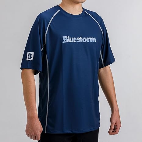 【関税込み】ERL ブルー Storm Tシャツ ERL: ブルー Storm Tシャツ | SSENSE 日本