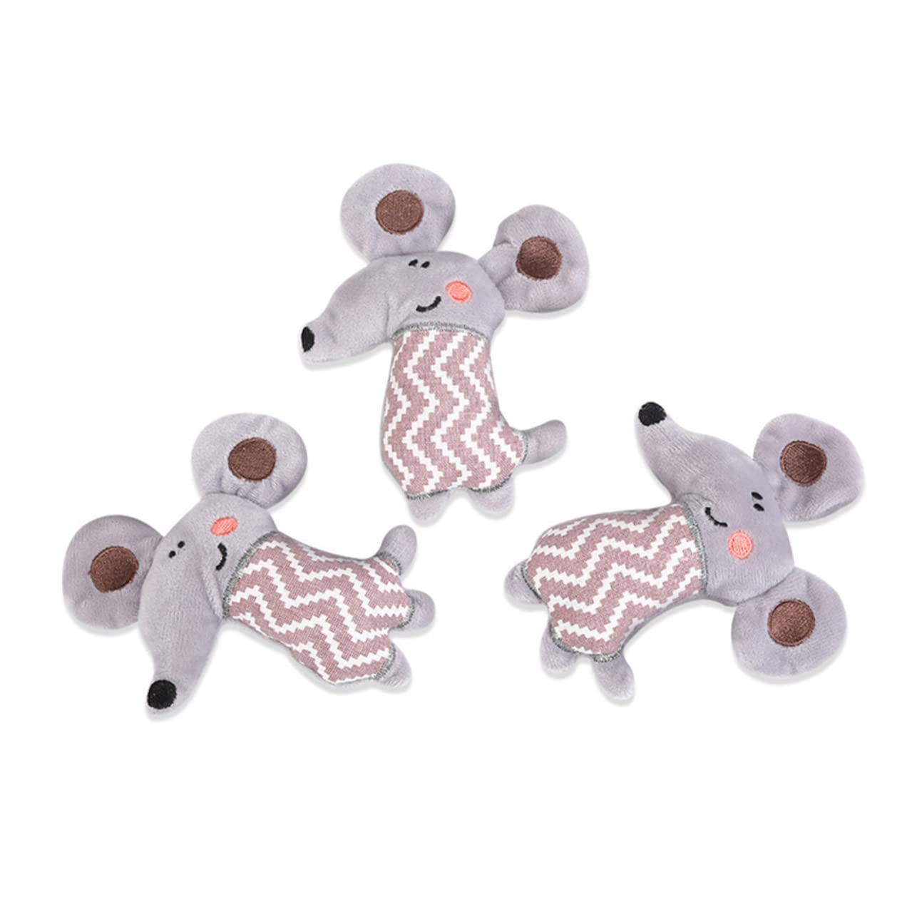 SUPVOX 9piezas Juguete Interactivo De Ratón De Peluche Catnip De Juguetes para Gatos Diseño De Orejas para Jugar y Evitar Arañazos Muebles