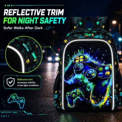 Image of UFNDC 3PCS Boys Backpack,16 inchKids Dinosaur Bookbag with Lunch Box, School Bag for Elementary Toddler