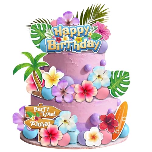 Hawaii Cake Toppers Flowers Cake decor