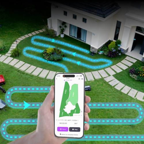 Image of TRON Robot Lawn Mower with Wire-Free,Dual Hub Motors, 65% Slopes