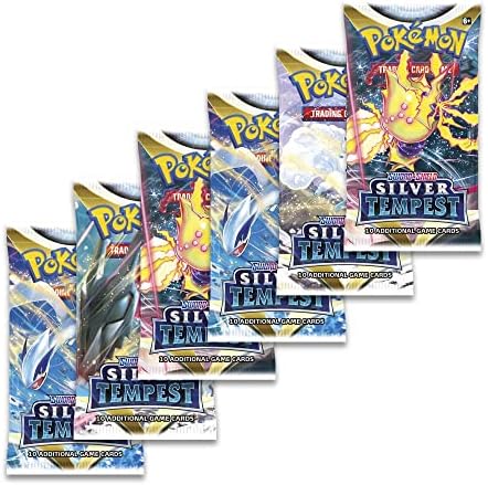 Pokémon TCG: Sword & ShieldSilver Tempest Elite Trainer Box (8 Boosters Premium Accessories) & Sword & ShieldSilver Tempest Booster Bundle (6 Packs)