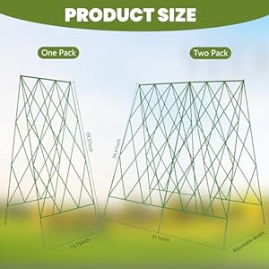 Cucumber Trellis 2 Pack, Foldable A-Frame Garden Trellis for Raised Bed Garden Grow Support with Plant Support Clips, Twist Ties, Plastic Ties, for Cucumber,Tomato, Climbing Plants and Flowers Cucumber Trellis 2 Pack Foldable A Frame Garden Trellis for Raised Bed Garden Grow Support with Plant Support Clips Twist Ties Plastic Ties for CucumberTomato Climbing Plants and Flowers