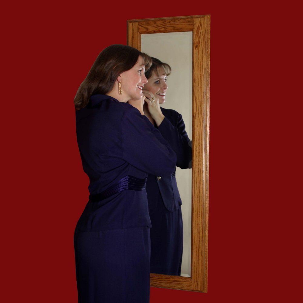 Surface Wall-Mounted Wooden Jewelry Armoire - 14.25W x 48H in.