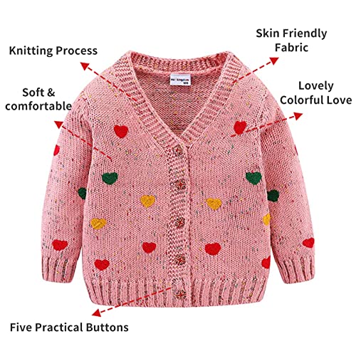 Image of Mud Kingdom Girls Cardigan Sweaters Cute Colorful Love