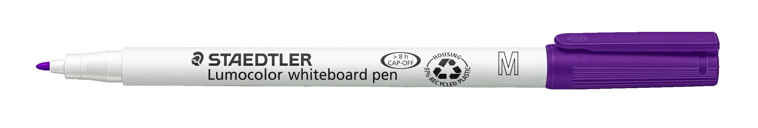 Staedtler 301-6 Lumocolor whiteboard pen (Strichbreite M (ca. 1 mm), trocken und rückstandsfrei abwischbar, schnelltrocknend, hohe Qualität, ideal für kleine Whiteboards) 10 Stifte, Farbe Violett