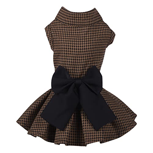 Vestidos para mascotas para perros pequeños, gatos, niñas, lindo vestido de princesa con lazo, camisa para cachorros, falda para todo tipo de clima, ropa de gato para cumpleaños, boda, fiesta