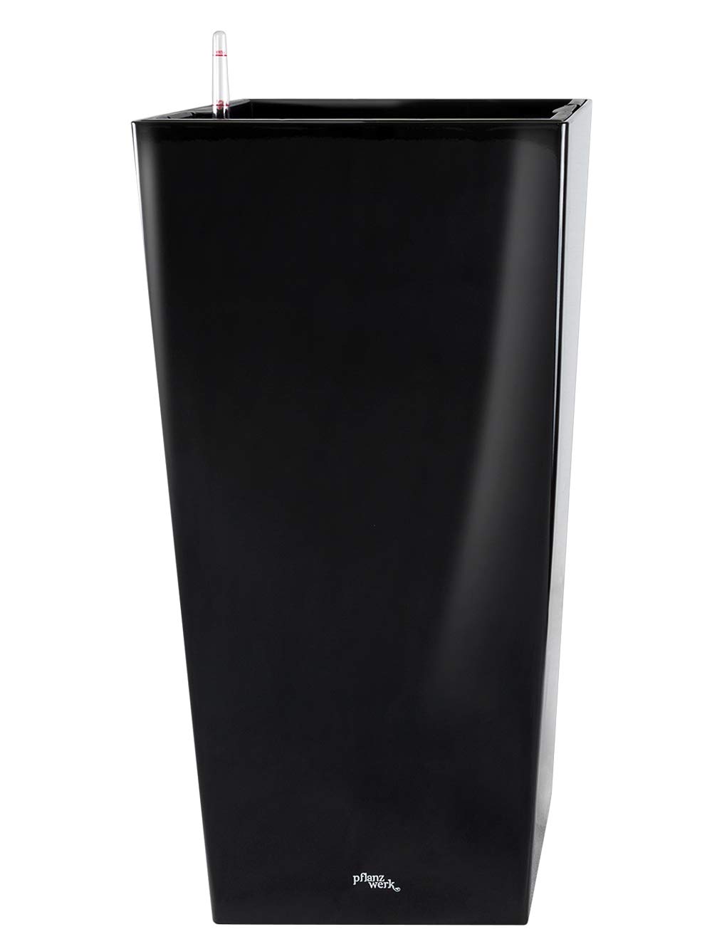 Pflanzwerk® ÖKOSYSTEM Pflanzkübel Square - Blumentöpfe Übertöpfe mit BEWÄSSERUNGSSYSTEM - 75x40x40cm Shiny SCHWARZ *Indoor & Outdoor Blumenkübel* *UV-Schutz* *Premium Markenqualität*