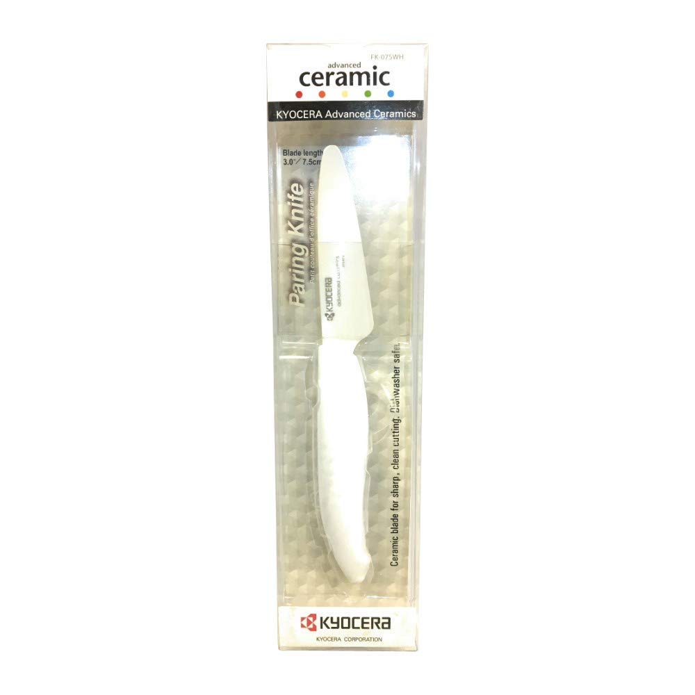 Revolution Series 3-inch Ceramic Paring Knife, White Blade and Handle