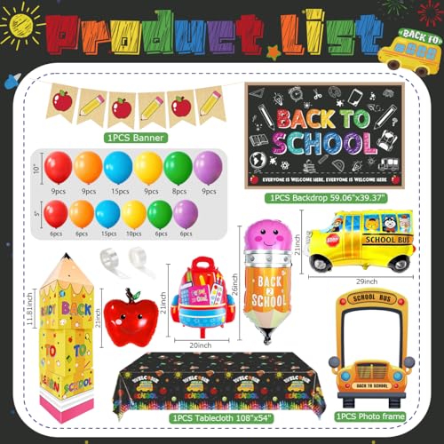 Kit de guirnalda de globos para el primer día de clases con cajas y accesorios de fotos 2