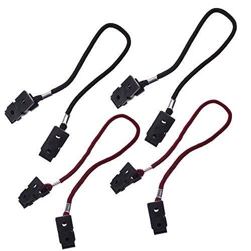 BCP 2pcs Black Color+ 2pcs Burgundy Color Hat Clip/Cap Retainer for Fishing,Outdoor