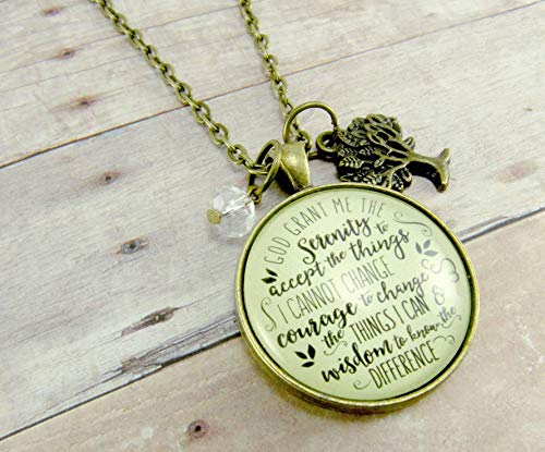 Gutsy Goodness 24" Serenity Prayer God Grant Me Strength Necklace Jewelry Tree Charm - Thumbnail 3