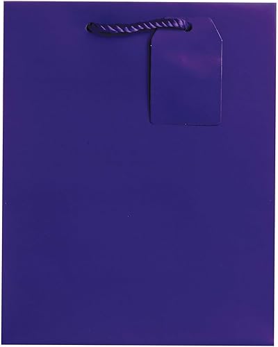 Miniatura 13 de Jillson Roberts 6 bolsas de regalo medianas de 8 x 10 x 4 pulgadas para todas las ocasiones, disponibles en 20 colores lisos, plateado mate