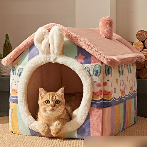 犬 ペットドーム ペットハウス ベッド 猫 洗える 冬寒さ対策 家の造型 半密閉式 ドーム型 室内用 昼寝 暖かい おしゃれ 可愛い ペット犬 変形しにくい 安定した 多機能 噛み耐え 通年 S(推奨体重:3.5kg以内)