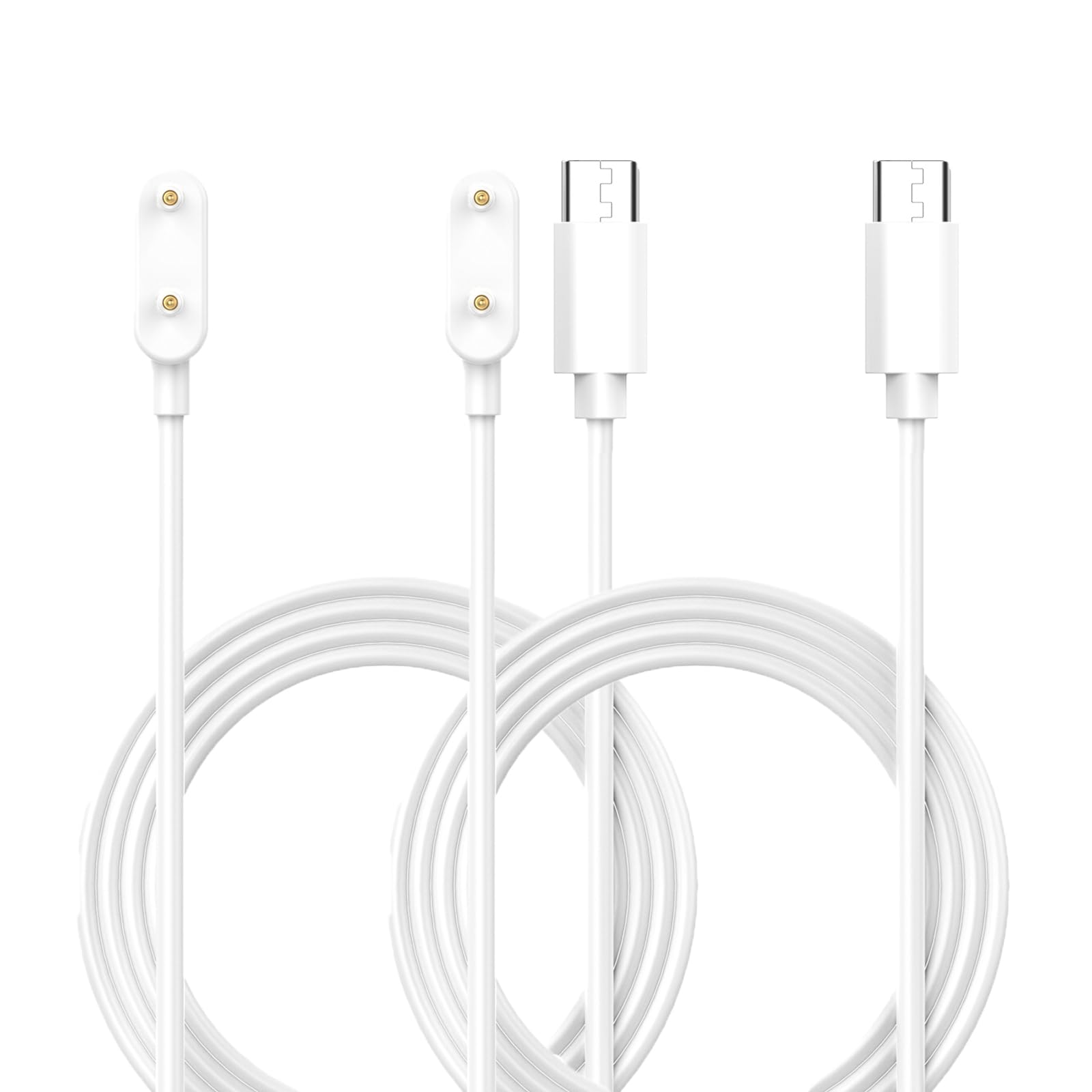 Smart Watch Charger Magnetic Compatible with Huawei Kids Watch 4X/4Pro Charger, 3.3ft Replacement USB Charger Cable for Huawei Watch 4X/4Pro Charging Cable Dock (White+White)