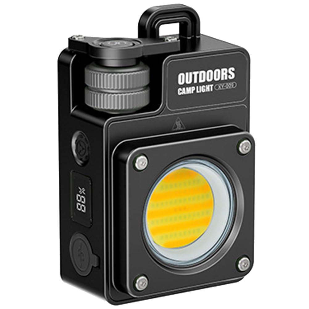 Mini kempingowa latarnia LED na kemping, wodoszczelna, do użytku na zewnątrz (czarna)