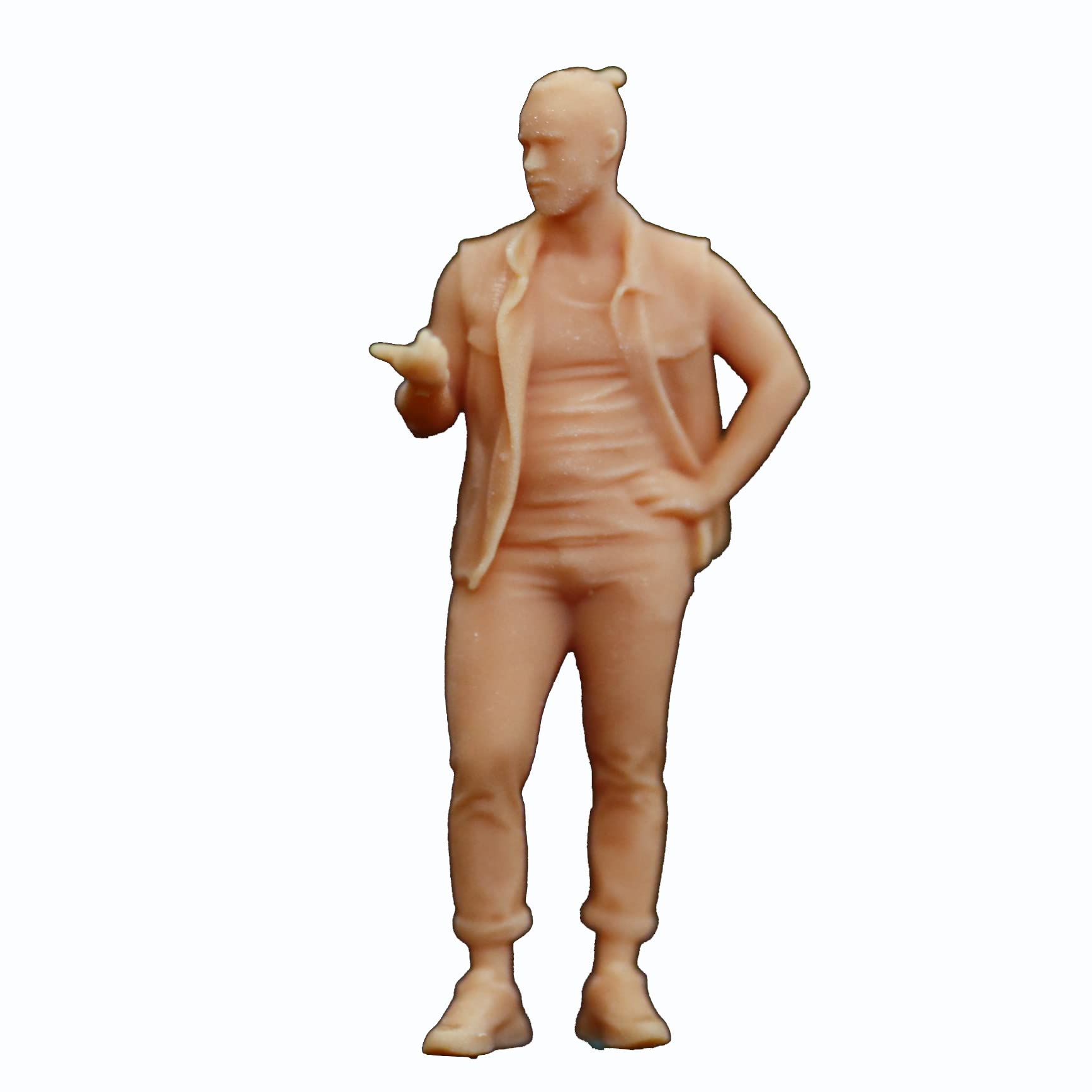 Amazon.co.jp: 1:64フィギュア おじさんの男 微縮モデル 素体には色を