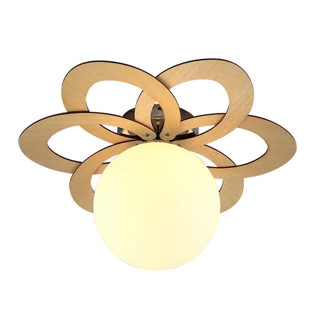 Dimmable Portable Contemporaneous Ceiling Light Hallway Wardrobe E27 Candlestick Creative Hearty Wood Glass Shade Ceiling Spotlight Edison Bulb Lamp Indoor Ceiling Lighting for Hallway Dining Room Bal