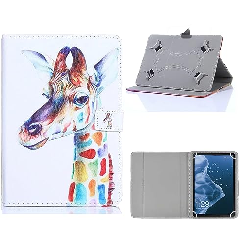 elfofle Funda Universal para Honor Pad X8a Tablet 11', para Doogee U9/U10/OUKITEL OT6/Feclydet Tablet 10 10.1', Piel sintética para Tablet de 10-11 Pulgadas (Ciervos teñidos)